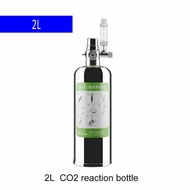 2L Aquarium CO2 Generator System Kit CO2 Stainless Steel Cylinder Generator System Carbon Dioxide Reactor Kit for Plant