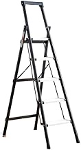 Alloy Black Ladder 4/5/6 Steps Foldable Household Anti-slip Aluminium Pedal BTO Indoor Space Saving (5 Steps)
