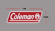 สติกเกอร์ Coleman ขนาดเล็ก งานพิมพ์ดีที่สุด OFFSET PRINTING เคลือบ UV กันแดด กันน้ำ ติดกล่อง ติดถังน้ำแข็ง ติดโต๊ะ ติดรถ อุปกรณ์แคมปิ้ง สวยงาม ทนทาน