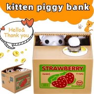 Mischief saving box Stealing money cat piggy bank stealing coins children's piggy bank piggy bank cr