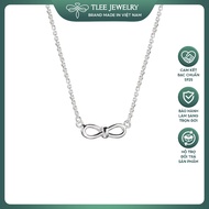 TLEE women's silver necklace, basic mini bow tie necklace TLEE JEWELRY D0367