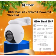 EZVIZ H80x Dual 4K Smart WiFi Camera ColorFULL Night Vision | AI Auto Tracking | 360° Pan Tilt | Out