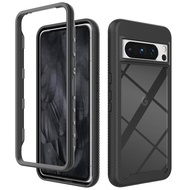 For Google Pixel 8 / Pixel 8 Pro Full Body Clear Bumper Hybrid Armor Shockproof Cover Case