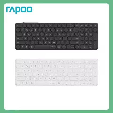 New Rapoo E9350L Membrane Keyboard Tri-mode Wireless Bluetooth Blade Ultra-thin 99Keys 500mAh Long-e