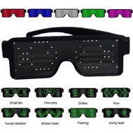 LED Glasses Flashing Eyewear USB Charging 8 Patterns Shining Glasses