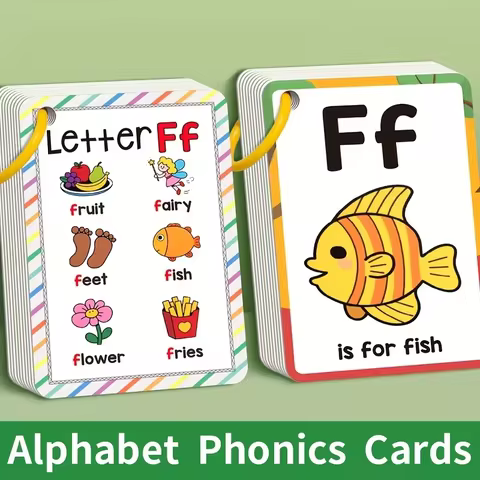 26-Letter English Pronunciation Learning Cards | Colorful Alphabet Pronunciation and Phonetic Symbol