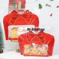 20 Túi Zip Zipper TẾT NƠ ĐỎ đựng thực phẩm bánh quy qui bánh kẹo trái cây Nougat bánh tuyết hành hạn