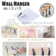 Self adhesive Wall Hanging Rack Strong Sticky Hook Transparent Good Quality 💯 New / Hook Rak Sangkut Kuat Hanger Barang