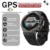 DM58 GPS Smart Watch Men Voice Assistant BT Wireless Call Business Outdoor Sports IP69 Waterproof Wr