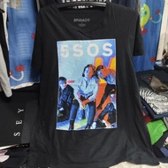 ️B00105 ️5sos Bust 44 Length 28" New Condition Beautiful Second-Hand T-Shirt Vintage Brand Cartoon B