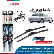 Bosch Aerotwin Retrofit U Hook Wiper Set for Nissan Latio C11 (22"/16")