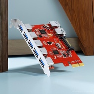 🌟 SG LOCAL STOCK 🌟2466) CSL 7 Port USB 3.0 PCI Express PCIe Controller 5*External & 2*Internal Ports