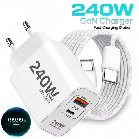 Oneplus Original 240W GaN Super Fast Charger USB PD 2 In 1 Super Fast Charging EU/US Plug For IPhone
