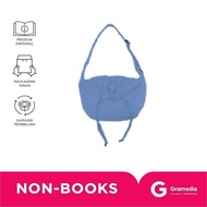 Hanoi Blue Denim Picnic Drawstring Sling Bag