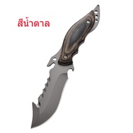 SD13 มีดเดินป่าEXPAND OUTDOOR L024 พร้อมซอง/ มีดแคมป์ปิ้ง ยาว23.5ซม.  หนา3มิล หนัก380กรัม แข็ง62HRC 