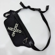 kenzo 黑色 尼龍 腰包 胸包 胸口包 斜背包