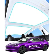 2024 Upgraded Sunshade Sunroof Roof for Tesla Model 3 2024, Foldable Sunroof Shade &No-Sag Glass Roo