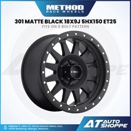 METHOD MR301 - MATTE BLACK 18x9 ET25 5x150 (1 piece)
