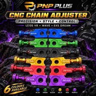 PNP PLUS Pelaras Rantai CNC LC135 V8 Wave EX5 Dream Adjuster Rantai Motor Kiri Kanan CHAIN ADJUSTER