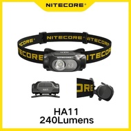 NITECORE HA11 240Lumens Headlamp Max throw of 90 Meters Runtime 40Hours Lightweight Night Running He