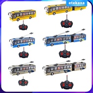 [Etekaxa] RC School Bus 1/32 27MHz Remote Control Bus for Kids, Realistic Lights, Electronic Truck M