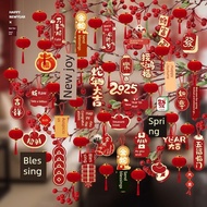 chinese new year sticker cny decoration 2026 Hiasan Tahun Baru Imlek 2025 Pendant Tahun Ular