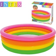 welcome Intex 3-Ring Inflatable Outdoor Swimming Pool