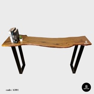 A391. Chengal Emas Solid Wood Rustic Bar Table / Console Table