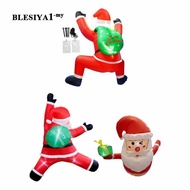 [Blesiya] 6ft Christmas Inflatable Hanging Santa Claus Christmas Decoration Climbing Santa Props Dec