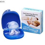 〔8C05〕 Tongue Anti Snoring Silicone Anti Snore Apnea Aid Tongue Retainer Anti Snoring Mouthpiece 〔8C
