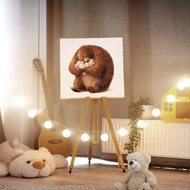 熊愛你們-可愛小熊與兔子掛畫/童話故事/佈置/兒童房擺設/插畫