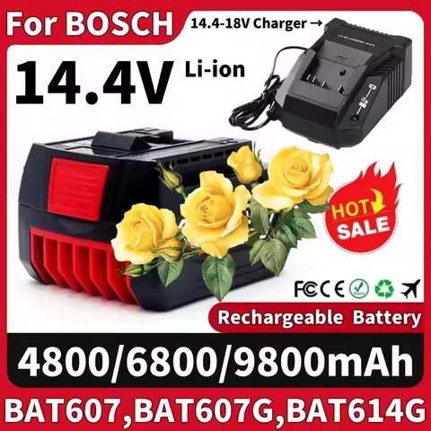 best-seller 14.4V 9.8ah Rechargeable 4.8/6.8ah Battery cell pack for BOSCH cordless Electric drill s