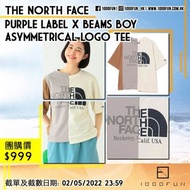 THE NORTH FACE PURPLE LABEL x BEAMS BOY Asymmetrical Logo Tee