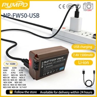 PUMPD NP-FW50  battery for Sony A6400 A6300 zve10 A6000 A5100 a7r2 nex5t USB rechargeable battery
