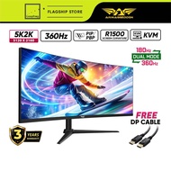 Armaggeddon 34" 5K2K Dual Mode | PIP PBP KVM | 360Hz/180Hz USB-C 65W Curve Gaming Monitor | PXP34