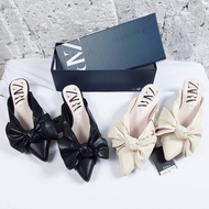 !️ Zara Slip on Flat Shoes with Ribbon