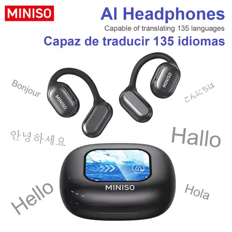 MINISO X30 Wireless Headphones Bluetooth Translation Earbuds Chat Headset Office Travel,real-time Tr