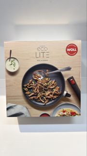 德國製造 平行進口  德國 WOLL 輕量鑽石QXR 系列 28cm 鑽石深煎鍋 (可拆式手柄，連玻璃鍋蓋)平底無塗層不粘家用電磁爐用