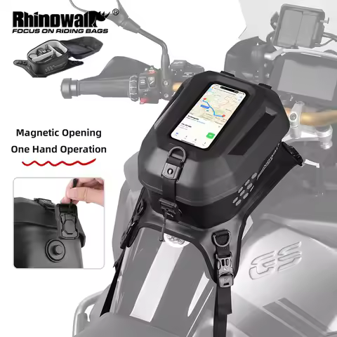 Rhinowalk Motorcycle Tank Bag 5.6L Waterproof Magnetic Opening Camera Bag As A Backpack Storage Tool