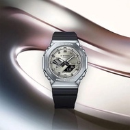 GBM-2100A-8B silvery Golf Tournament G-STEEL Sports Resin watch strap Metal shell resin watch strap 