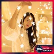 Gratis Ongkir - Lampu Natal Model Bintang Warna Warni Hias Natal 8 Meter Tahan Air Import