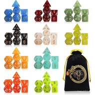 Set Dadu Polihedral CiaraQ - Dadu Permainan Peranan DND untuk Permainan Meja RPG Dungeons and Dragon