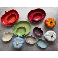 [Amy Grocery Shop] LE CREUSET Halloween Pumpkin Plate Baking Cup Sauce Vegetable Tomato Fruit Dinner