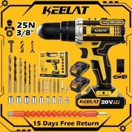 keelat Impact Drill Cordless Driver Kit Hand Drill 2 Speed Screwdriver Power Drill Wall Drill Cordle