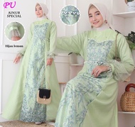 MAXI AINUR syari GAMIS lebaran SERAGAM Muslim JUMBO