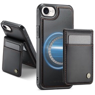 Compatible with Magsafe for iPhone 16e Wallet Case with Adjustable Stand RFID Blocking Magnetic Card