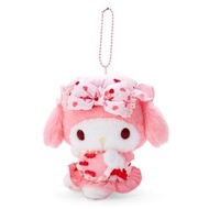 SANRIO - My Melody 日版 睡衣造型 毛絨 公仔 毛公仔 鎖匙鍊 鑰匙鍊 掛飾 吊飾 掛件 美樂蒂 2023年 (享受酒店假期系列)