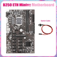【FAS】-B250B ETH Mining Motherboard+Switch Cable LGA1151 DDR4 12XGraphics Card Slot MSATA SATA3.0 USB3.0 for BTC Miner Mining