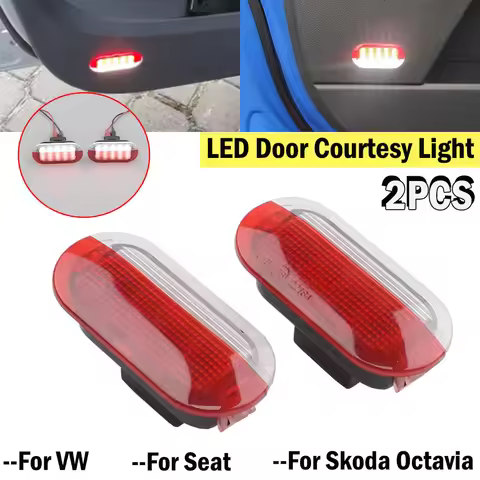2pcs Led Door Courtesy Lights Under Warning Lamps For VW Golf 4 Polo Mk4 Bora 6R 1J0 949 105a 1j0949