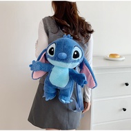 Blue Disney Plush Lilo and Stitch Backpack School Bag